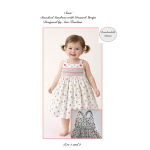 Susie -Downloadable Pattern, Size 1 & 2, Smocked Sundress