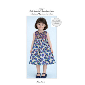 Tanya -Downloadable Pattern, Smocked Sleeveless Dress, Size 3 & 4